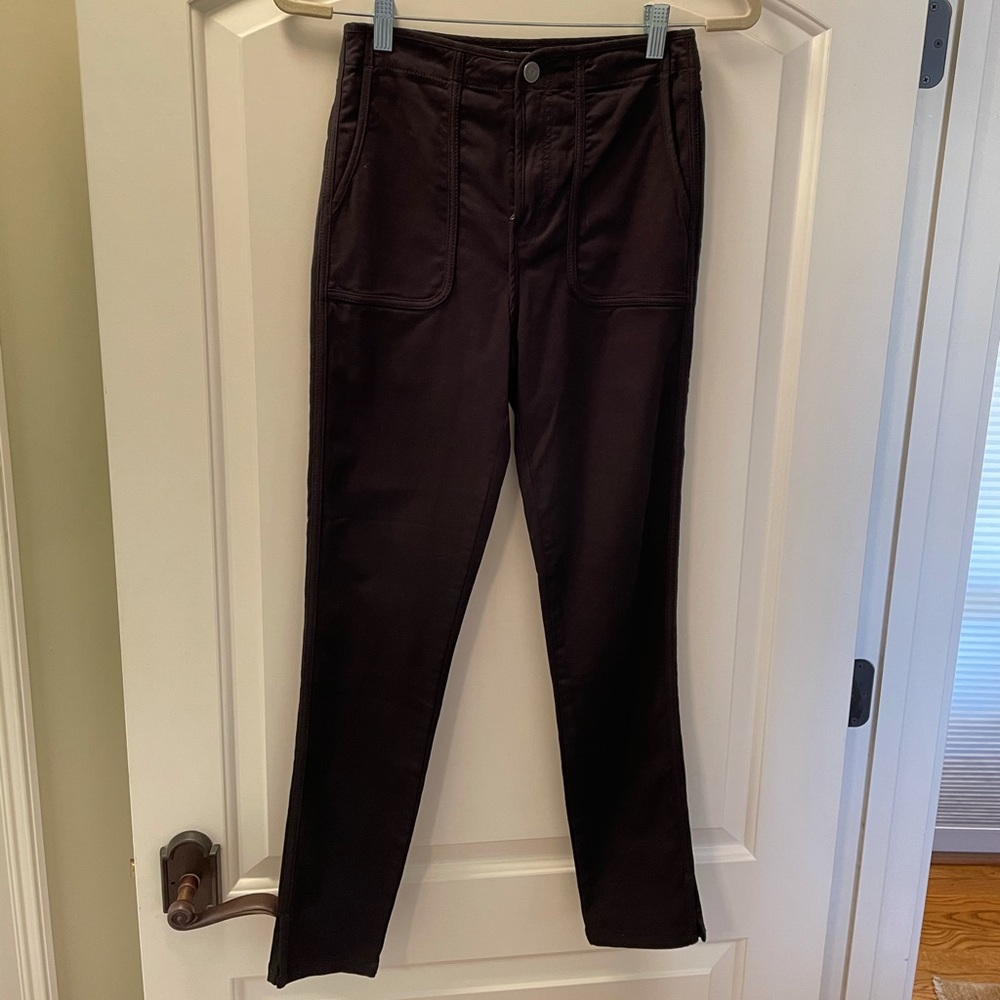 Joie High rise black pant with ankle slits